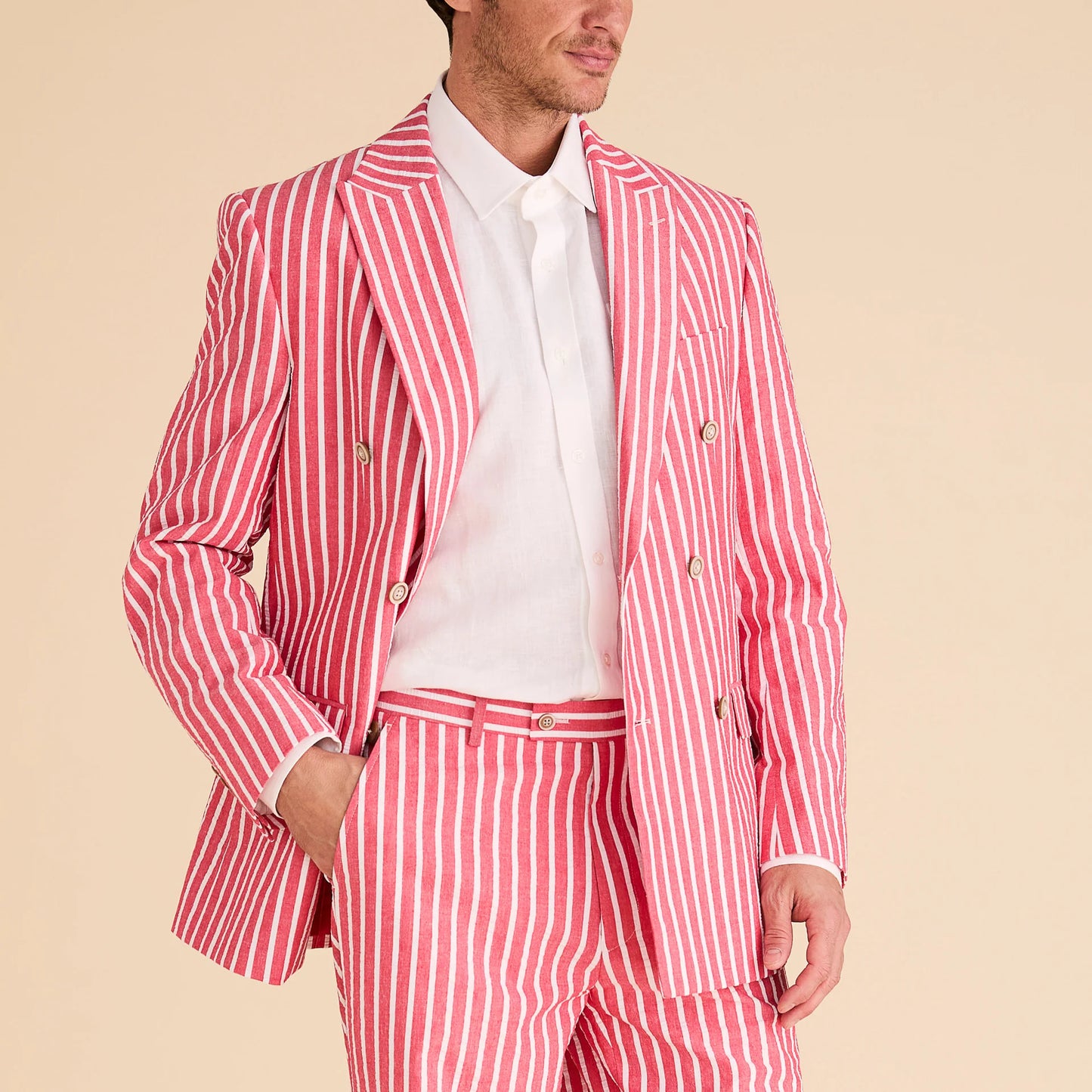 Seersucker - Men's Wide Stripe Blazer