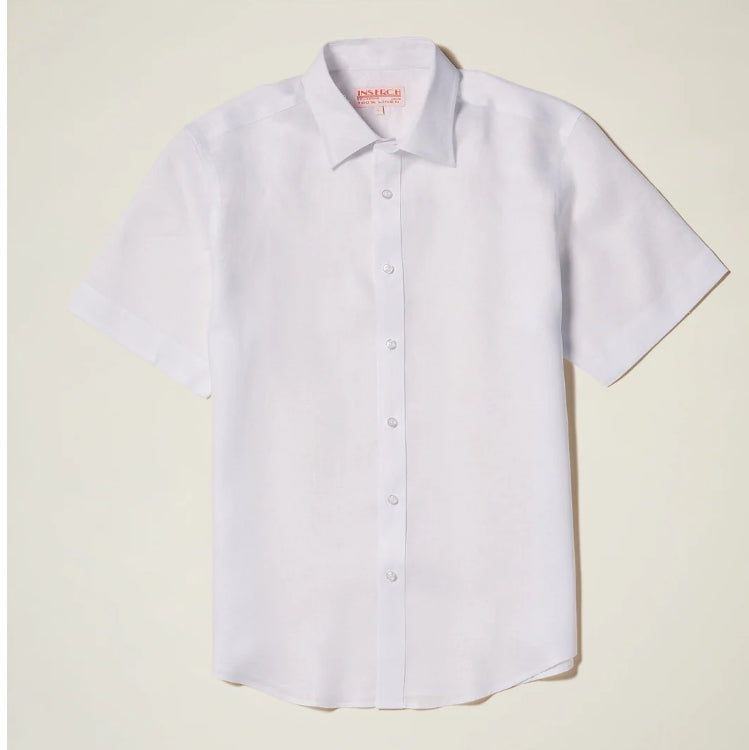 Inserch - Men's Short Sleeve Linen Shirt — Neutral Colors