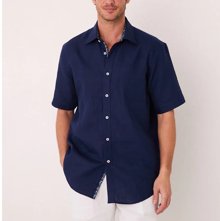 Inserch - Men's Short Sleeve Linen Shirt — Neutral Colors