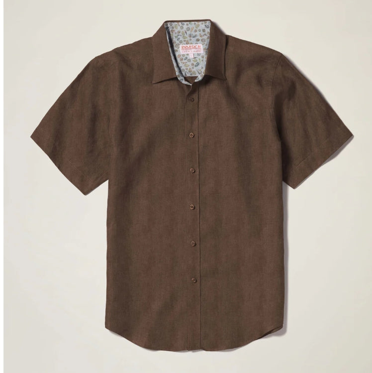 Inserch - Men's Short Sleeve Linen Shirt — Neutral Colors