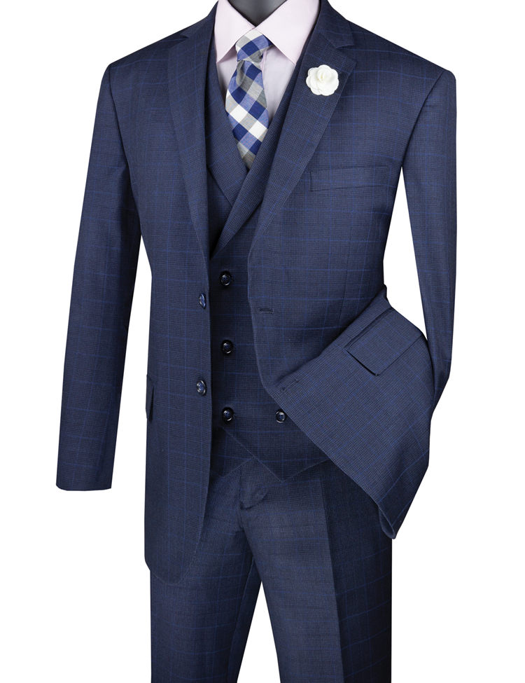 Vinci - Men's Classic 3 Pieces Suit