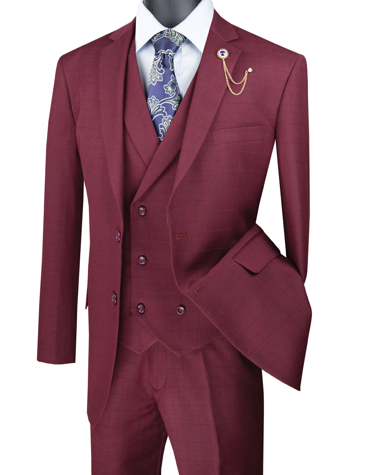 Vinci - Men's Classic 3 Pieces Suit