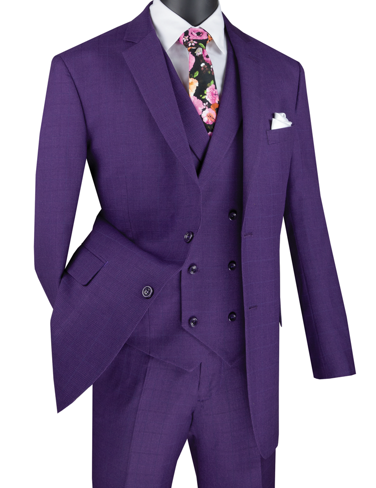 Vinci - Men's Classic 3 Pieces Suit