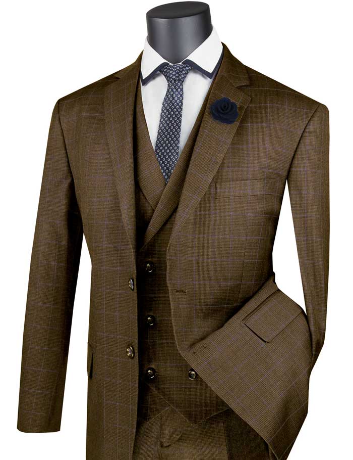 Vinci - Men's Classic 3 Pieces Suit
