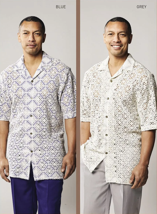 Silversilk - Men's Crochet Woven Shirt