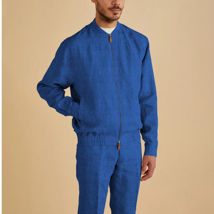 Inserch - Men's Linen Bomber Jacket