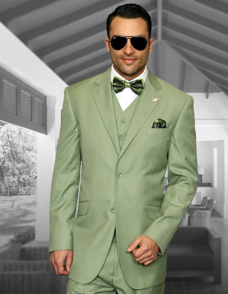 Statement - Men's Regular Fit 3Pc Suit Pleated Pants