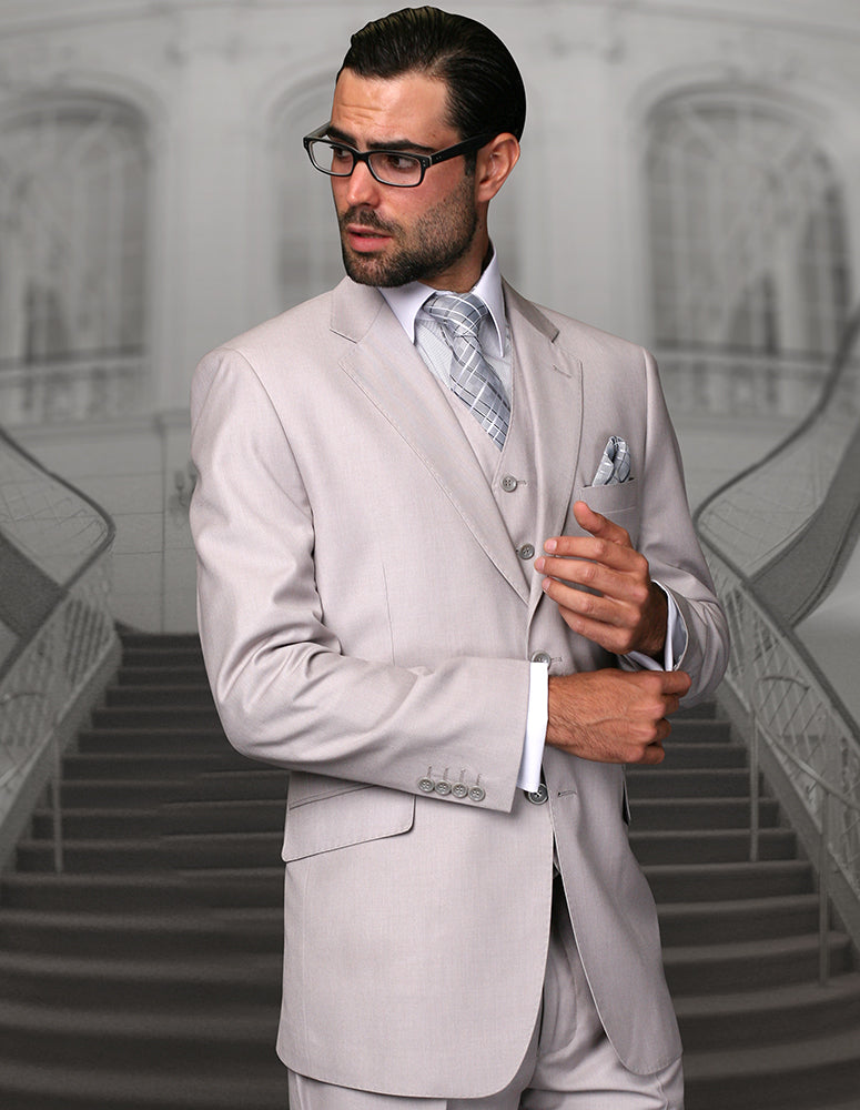 Statement - Men's Regular Fit 3Pc Suit Pleated Pants