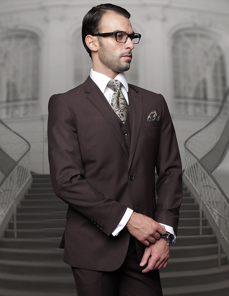 Statement - Men's Regular Fit 3Pc Suit Pleated Pants