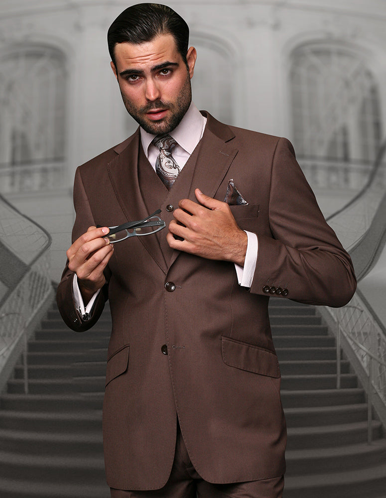 Statement - Men's Regular Fit 3Pc Suit Pleated Pants