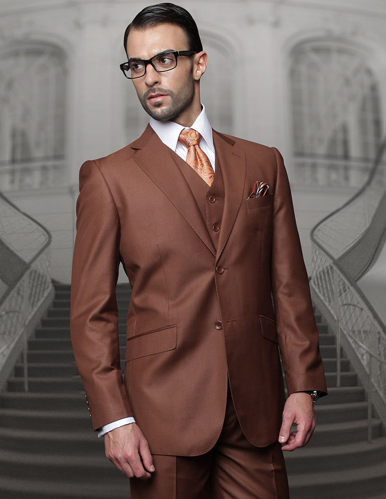 Statement - Men's Regular Fit 3Pc Suit Pleated Pants