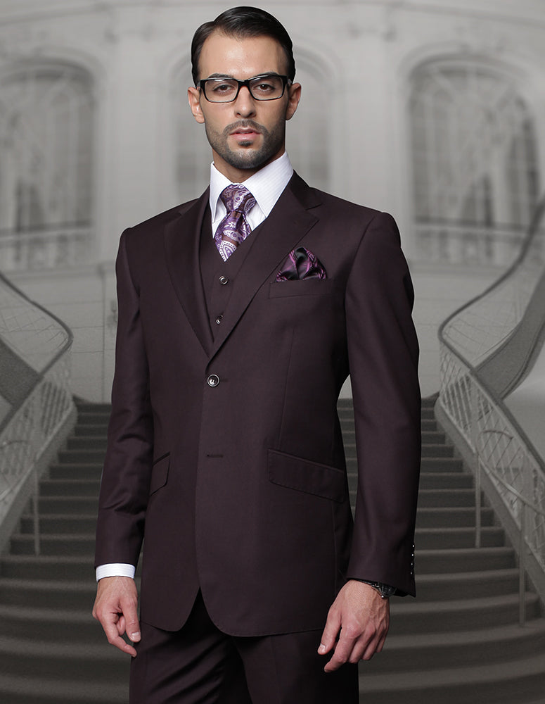 Statement - Men's Regular Fit 3Pc Suit Pleated Pants