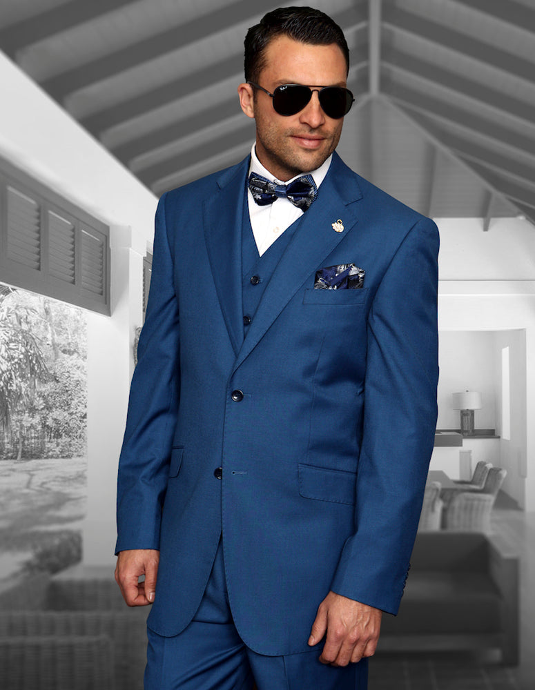 Statement - Men's Regular Fit 3Pc Suit Pleated Pants