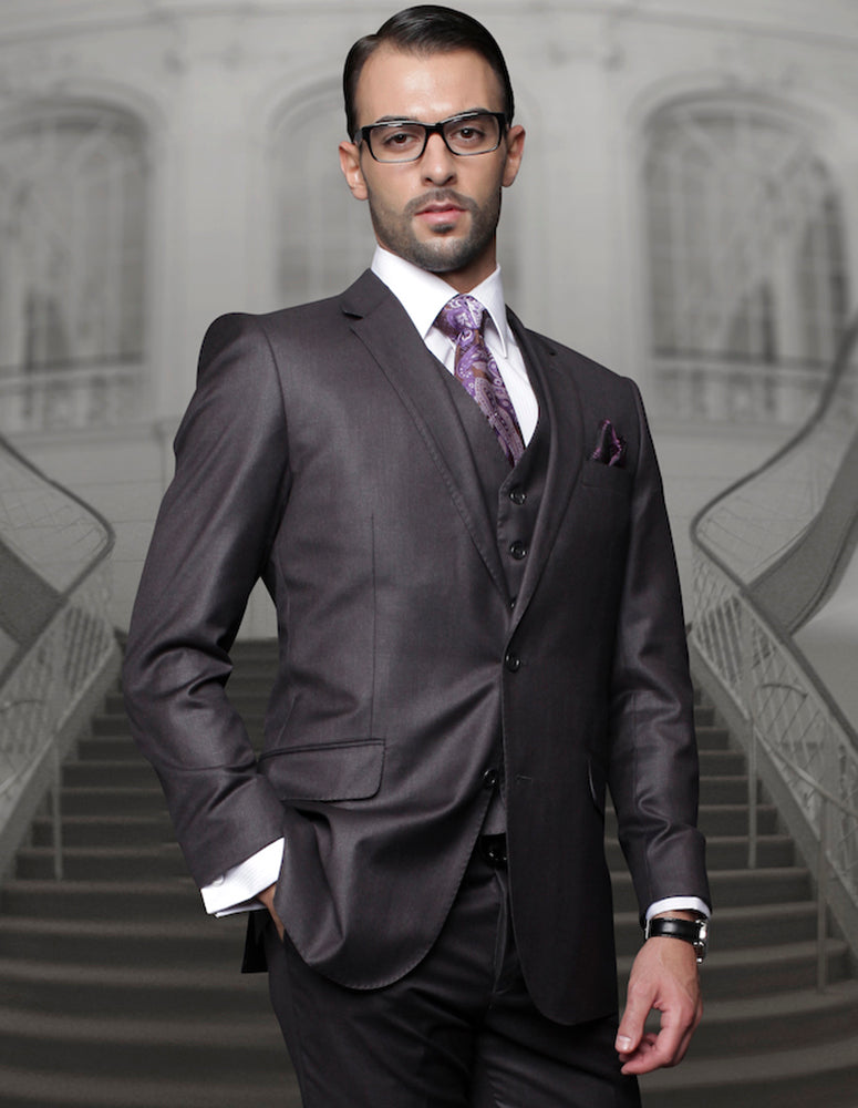 Statement - Men's Regular Fit 3Pc Suit Pleated Pants