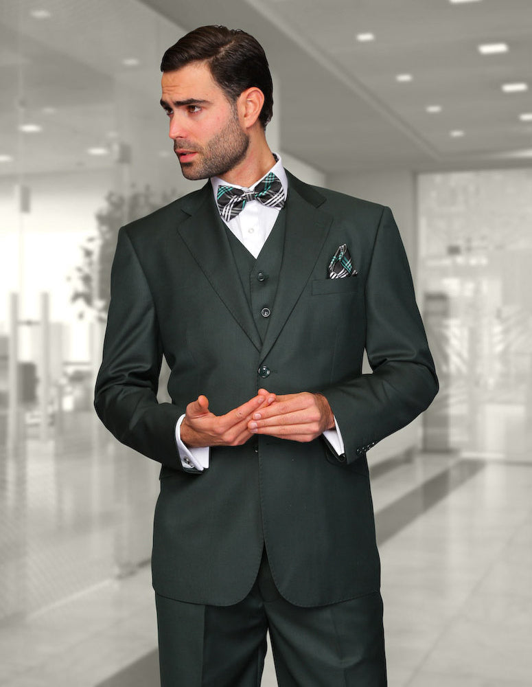 Statement - Men's Regular Fit 3Pc Suit Pleated Pants