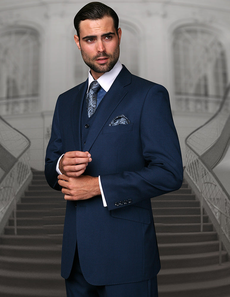 Statement - Men's Regular Fit 3Pc Suit Pleated Pants