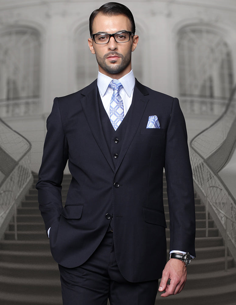 Statement - Men's Regular Fit 3Pc Suit Pleated Pants