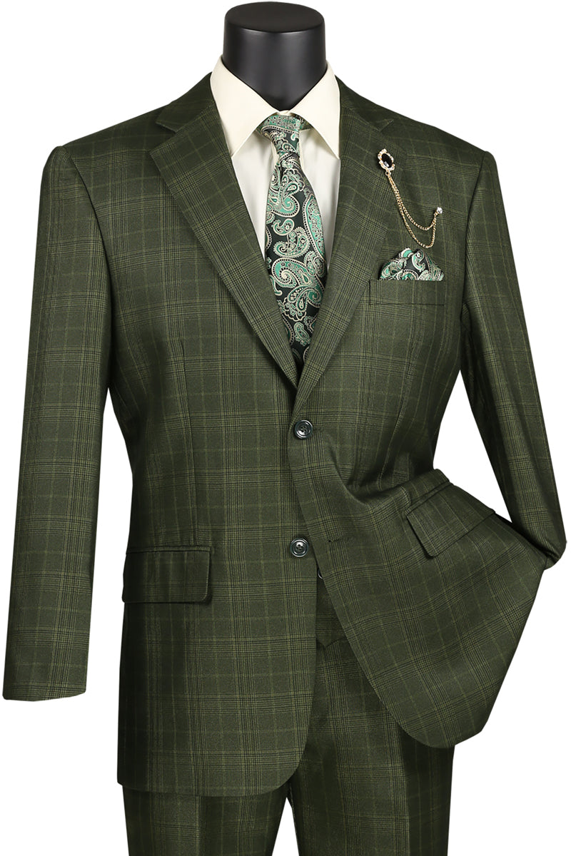 Vinci - Men's Classic Single Breasted 3 Pieces Suits